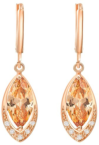 KnSam Schmuck Ohrringe Vergoldet, Ohrhänger Zart Klassiker, Damenohrringe mit Zirkonia, Gold