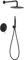 IMEX - Columna de ducha empotrada Line negro mate
