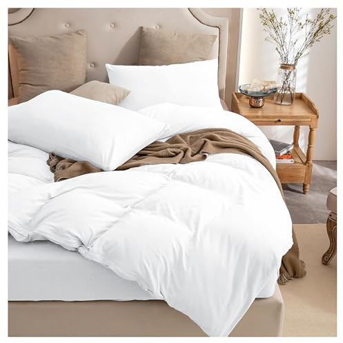 EV Dekor Duvet Cover Microfibre Bedding with Pillowcase (White-King) | Home Gadgets World Bedding King Duvet Cover Set Soft Brushed Microfiber Polyester– Plain Quilt Cover Breathable Comfort