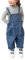 Boodtag Kids Toddler Girls Boys Denim Dungarees Jeans Overalls Bib Pants Trousers Blue-buttons 4-5 Years
