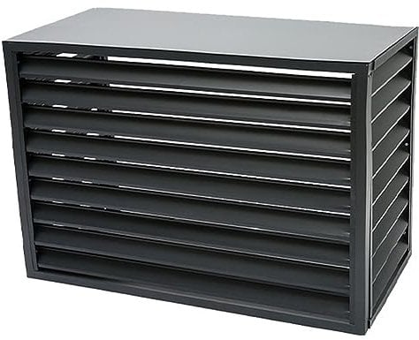 TAHALI Outdoor Air Conditioner Cover Decorative Privacy Screen,Aluminium All Weather Protective Cover for Central Air Conditioners for Outdoor Units,Grey-100 * 70 * 50cm