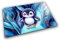 Textil Tischset mit Name/Gummirückseite/Platzdeckchen Platzset/personalisiert (Pinguin)