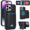 Zouzt for iPhone 15 Pro Detachable 2 in 1 Wallet Case with Card Holder for Magsafe, Magnetic PU Leather Flip Credit Slot Protective Phone Cover Women Men for iPhone 15 Pro 6.1 Inch - Black
