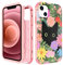 Pegmode for iPhone 13 Mini Phone Case - Heavy Duty Protective Designer Cat Flower Cute Cartoon Hard Shockproof Bumper Cases for Apple iPhone 13 Mini for Girly Women Men Girls Boys Teens