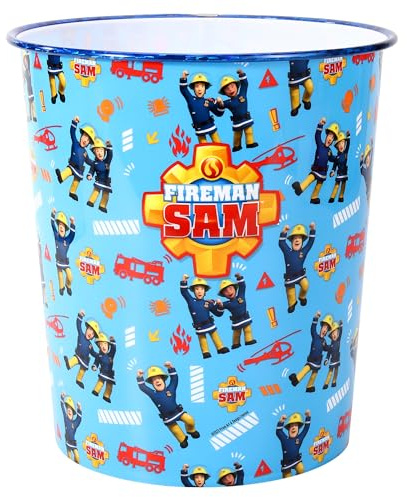 Fireman Sam Kids Waste Paper Bin for Bedroom, Playing & Study Room