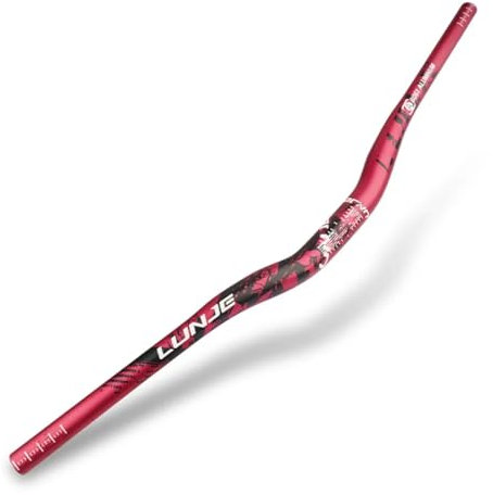 YLME MTB-Lenker, 31,8 * 720/780Mm MTB-Lenker in Schwalbenform, MTB-Lenker Fahrradlenkererhöhung Aus Aluminiumlegierung, Für BMX MTB,Rot,780MM