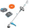 RB Decespugliatore senza fili da 43,2 cm, batteria al litio da 40 V con batteria da 4,0 Ah e caricabatterie rapido e linea da 0,095 pollici, tagliaerba e tagliabordi 2 in 1, strumento da giardino