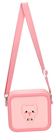 Kinder Kamera Tasche Silikon Kinder Kamera Tasche Niedliche Cartoon Tier Dekoration Stoßfest Wasserdicht Große Kapazität Kinder Kamera Trage Tasche (rosa Schwein)
