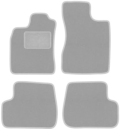Velours-Fußmatten passend für Renault Twingo I 1993-2006, Grau, Oslo | passend für Schrägheck; Velours-Teppich (Polypropylen), ca. 6,5 mm; rutschfest, Universal-Befestigungen
