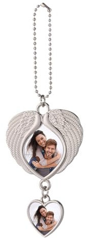 Personalisierter Foto-Anhänger, Auto Innenspiegel hängende Ornamente fürs Auto, individueller Spiegel zum Aufhängen, Auto-Innenausstattung, Geschenk, Autozubehör für Familie und Freunde