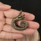 SNCEFL Kleine Messingfigur, Vintage Handgemachte Nautilus, Messing Ornament, Skulptur, Ornament Kupfer, Miniatur Metall Ornament, Bürohaus, Feng Shui, Guss Skulptur