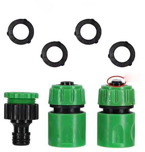 Gartenbewässerungsschlauchanschluss 1/2 Doppel-Außenschlauchkupplungsadapter Verlängerung für 16mm Schlauchrohr-G