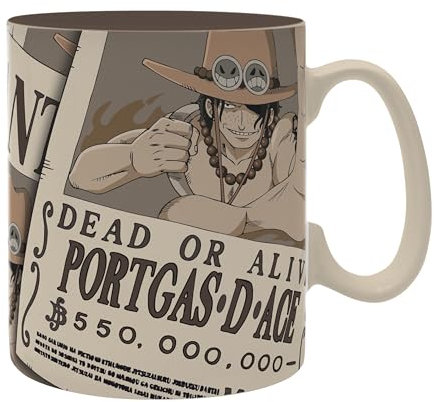 ONE PIECE - Mug - 460ml - Wanted Ace - cardboard box