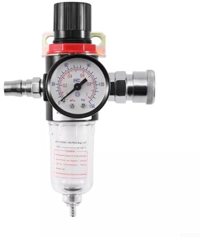AFR-2000 Air Compressor Filter Water Separator Trap Air Pressure Regulator Water Trap Moisture Humid Removal with Regulator Trap Oil & Water 1/4 NPT