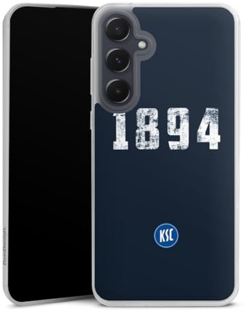 Slim Case kompatibel mit Samsung Galaxy A 55 5G Silikon Handyhülle transparent Hülle extra dünn Karlsruher SC Bundesliga KSC