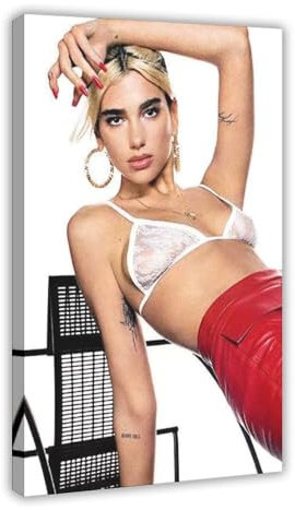 doegka Dua Lipa Leinwand-Poster, Schlafzimmer, Dekoration, Landschaft, Büro, Raumdekoration, Geschenk, 30 x 45 cm