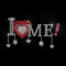 MAYJOYDIY Rhinestone Iron-on Transfer, I Love Me Design with Hearts and Stars, 29.7 x 21 cm, DIY Clothing Patch for T-Shirt Jacket Bag Jeans Decoration