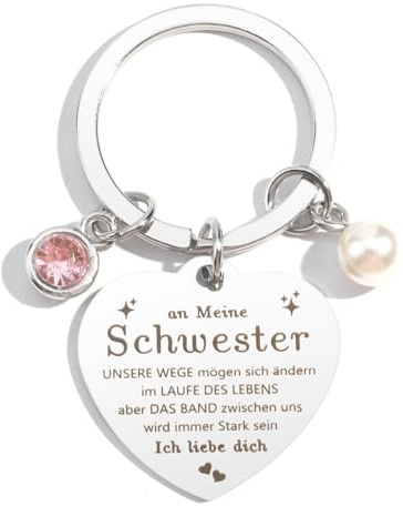 Aridantrp Schwester Geschenk Muttertagsgeschenk für Schwestern Schlüsselanhänger Geburtstagsgeschenk Große Schwester Schwestern Geschenke für Schwester zum Geburtstag Weihnachten