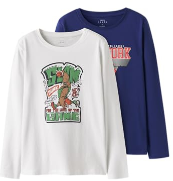 Name IT Jungen Nkmvux 2p Ls Top Nkmvux 2P Ls Top (2er Pack)
