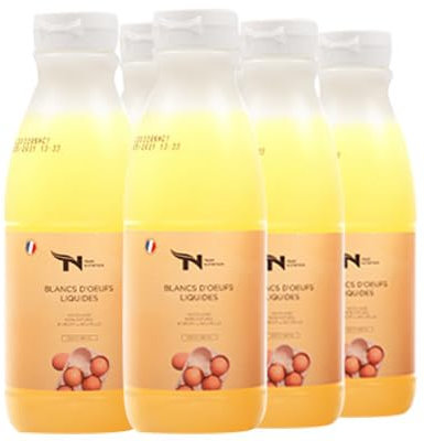 Blanc d'Œuf Liquide Team Nutrition | Riche en Protéines, Sans Graisses | Fabriqué en France | Idéal pour Régime Sportif, Omelettes, Smoothies & Pâtisseries Saines (Lot de 6 x 500g, Sans saveur)