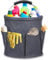 STORICANS Cleaning Caddy with Handle,Cleaning Bucket Organiser Foldable Cleaning Hamper Bucket Tool Bag Organizer,Collapsible Garden Small Tools Bag,Multi pocket Craft Caddy Universal,Grey