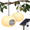 8 seasons design 2er Solar dimmbare Akku Hängelampe 23cm - Glowing Elegance - LED warmweiß, für außen & innen, inkl. Fernbedienung, mit USB-C aufladbar, für Garten, Terrasse & Balkon