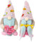 Zerodeko 2 Pezzi Ornamenti nani per la festa della decorazione gnomi divertente arredamento artificiale casa bambola decorazioni per la festa della bambola nana cartone