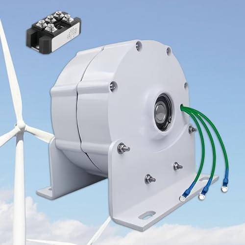 Glowdora Generatore A Magnete Permanente A Bassa velocità da 12000w, Generatore A Magnete Permanente Trifase Senza Ingranaggi 12 V/24 V/48 V, Alternatore, Generatore Eolico Idroelettrico.,220V