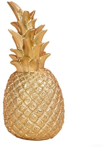 Kunstharz Ananas dekorative Akzente für Zuhause für verschiedene Einrichtungen und persönlichen Stil (mittelgold)
