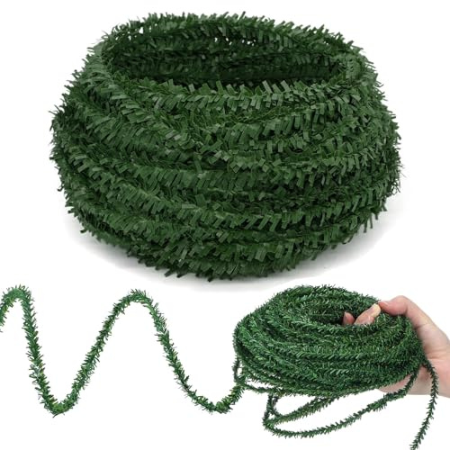 6 Stück Mini Tannengirlande (5.5m x1cm), Weihnachtsgirlande Künstlich, Flexible Weihnachts Girlande für Weihnachtsdeko Outdoor und Innen, Perfekte Künstliche Tannengirlande zum Basteln & Dekorieren