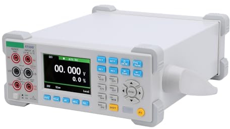 Fafeicy Multimètre de Bureau ET3240, Multimètre Numérique avec écran 3,5 Pouces, Mesure D'impédance et de capacité à 4,5 Chiffres à 2 Fils et 4 Fils pour Laboratoire et Réparation (Prise UE 200V-240V)