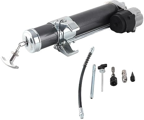 MasYosh Fettpistolen-Aufsatz, 12000 PSI Hochdruck-Schmieradapter für Elektrische Bohrmaschinen, mit Leichtem Aluminiumlegierungsdesign für Fettkartusche und Lauf