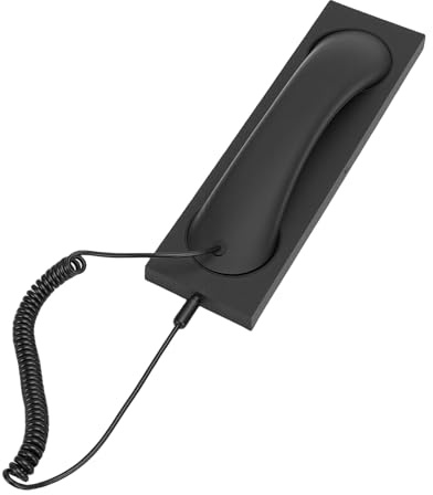 VBESTLIFE Retro-Telefonhörer, Typ-C-Retro-Telefon, Kabelgebundener Handsets-Stil, Festnetz-Griffempfänger für Mobile Videokonferenzen, Anrufe und Besprechungen (Black)