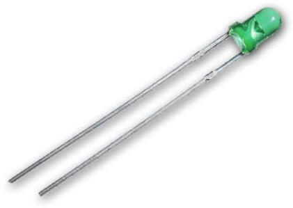 world-trading-net - 25 LEDs 3mm diffus grün Typ WTN-3-2700gr, Leuchtdiode, bedrahtet, Diode leuchtend, als Bauteil
