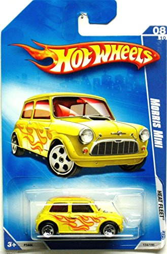 Hot Wheels 2009 Morris Mini Heat Fleet 124/190 YELLOW 1:64 Scale