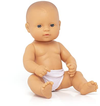Miniland 31032 - Baby europäisches Mädchen Tüte - ohne Unterwäsche, 32 cm