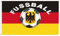 Deutschland Fussball Fahne Fan Artikel Deutschland Flagge Fußball mit Ösen 90 x 150 cm