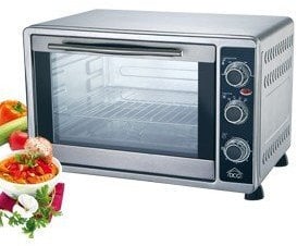 DCG MBS45. Multiforno elettrico ventilato da 2000W. 45 litri. Timer da 60 minuti. Termostato regolabile fino a 230°C. 4 resistenze in acciaio. Corpo in acciaio. Dim. 54.2 x 39.2 x 35.2h cm