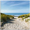 ARTland Wanddeko Glasbilder Wandbild Glas Bild einteilig Quadratisch Strand Meer Küste Nordsee Sand Dünen Natur Landschaft Maritim T9EX