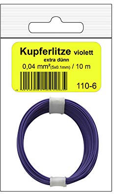 Donau Elektronik 110–6SB Single Flex Draht in Tasche, Violett, 10 m