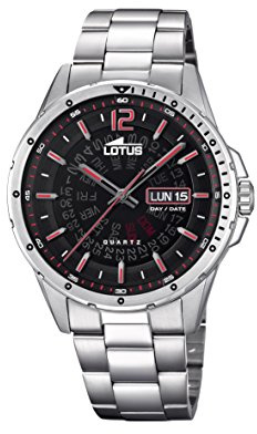 Lotus Watches Herren Analog Classic Quarz Uhr mit Edelstahl Armband 18524/3
