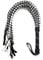 BROWOL Peitsche Leder mehrere Quaste geflochten Gerte Reitgerte 84cm Bühnenrequisiten Flogger Flirten Cosplay Sex-Spielzeug BDSM SM，Schwarz Weiß