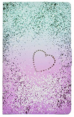 Bspring Galaxy Tab A 10.1 Caso, Soporte Plegable Tablet Protector Funda para Samsung Galaxy Tab A6 10.1 SM-T580 T585 - Forma de Corazón
