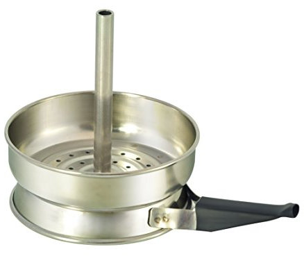 Kitosun Système de Chauffe pour Chicha - Accessoires Narguilé Systèmes de Chauffe Grille Cheminée avec poignée en Acier pour les Grand Foyer Durable et facile à utiliser