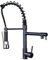 Robinet de Cuisine Laiton Noir Mitigeur Cuisine Deux Jets Robinet Avec Douchette Flexible et Pivotante Robinetterie Rétractable évier Bec Haut Pour Mitigeur évier Robinet Douchette…