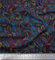 Soimoi Blau Seide Stoff kunstlerisch Paisley Stoff Meterware 42 Zoll breit