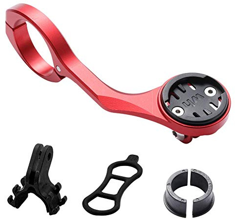 Dymoece Out Front Combo Mount, Bicycle Handlebar Mount for Wahoo Elemnt Bolt, Elemnt Mini, GoPro Camera and Bike Lights, Compatible Handlebar Sizes 31.8mm, 25.4mm (Red)