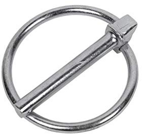 DOJA INDUSTRIAL | Goupille de Lynch avec Anneau | Goupille Clip Anneau Rond | 6 x 37 | 50 Unités | en Acier Galvanisé Finition Zinguée | pour Voiture, Fermeture Remorque Tracteur Tondeuse, Ferme