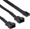 Mellbree PWM Fan Splitter 1 to 2 Converter, 3 Pin/4 Pion Fan PWM Y-Splitter PC Fan Power Extension Cable for PC, CPU, Motherboard with Braided Sleeve