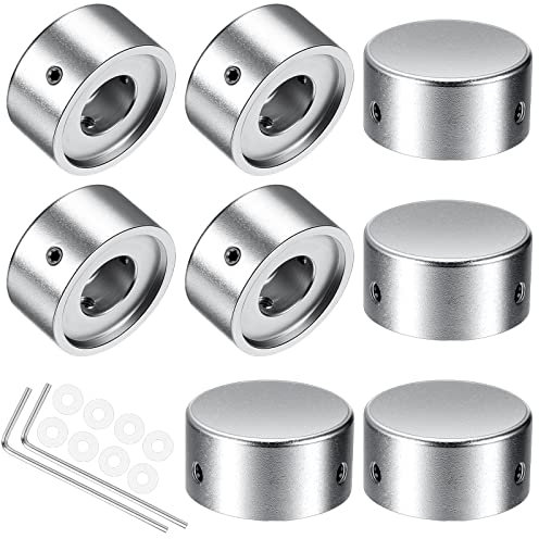 Pedal Fußschalter Topper Metall Barfuß Pedal Tasten mit 3 Schrauben und Gummi Einsatz Passen Fest auf Häufig Pedal Schalter (3/8 Zoll 10mm) Erhöhen Genauigkeit und Komfort Silber, 18er Pack